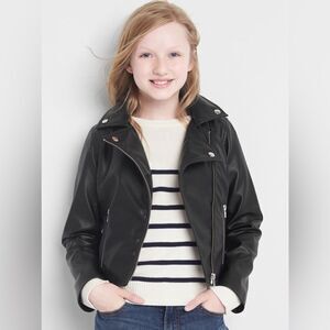 GAP Faux Leather Girls Moto Jacket